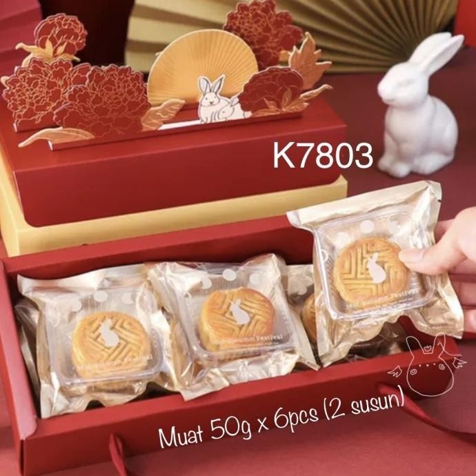 

New 3Set Kotak Sincia| Mooncake K7803| Dus Imlek| Box Premium 3D Limited Edition