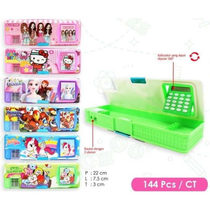 

TEMPAT / KOTAK PENSIL MAGNET KALKULATOR + SERUTAN - PENCIL CASE ANAK