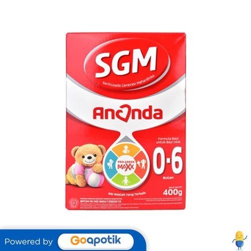 

Sgm Ananda Pro-Gress Maxx Usia 0-6 Bulan 400 Gram Box