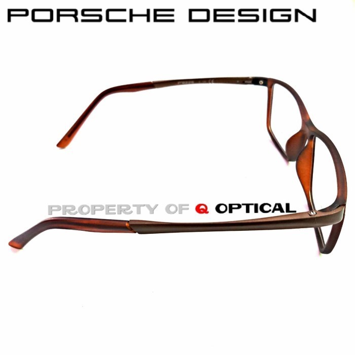 Kacamata Frame Pria Porsche Design Titanium P'8228-E Matte Brown Terlariss 