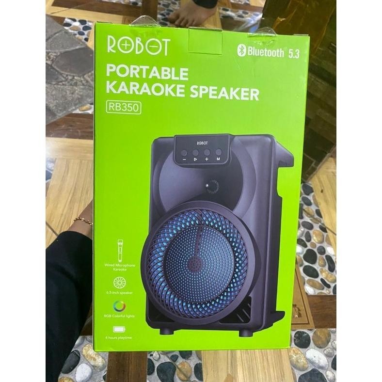 TERMURAH [ SPK RB350 ]- SALON SOUND SPEAKER SPEKER ROBOT RB350 SPEAKER PORTABEL BLUETOOTH 5.3 KARAOK