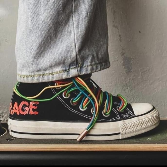 Hot - Laces rainbow / laces Converse acdc powerage, panjang 160cm s/d 190cm ,,