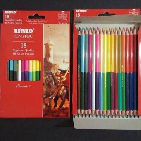 

Special - Pensil Warna KENKO Bicolor 18 warna / Coloring Pencil ~