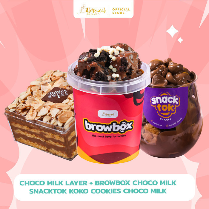 

Bittersweet by Najla - All Variant Choco Milk (Snacktok,Layer+Browbox)