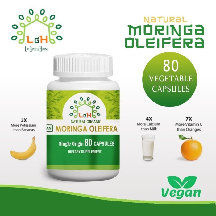 

MORINGA 80 CAPSULES LE GREEN KAPSUL DAUN KELOR UTK DIET DAN VEGETARIAN