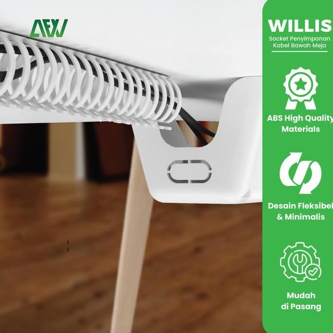 

Willis Socket Penyimpanan Kable Bawah Meja Storage Cable Management