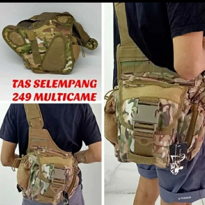 tas selempang pria tas selempang army 249 tas selempang pria loreng army tactical WWD - multicam(K6H