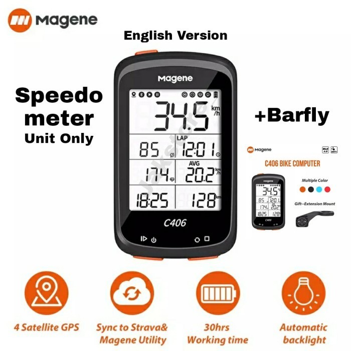 Speedometer Sepeda Magene C406+Barfly Original Cyclometer Magene C406