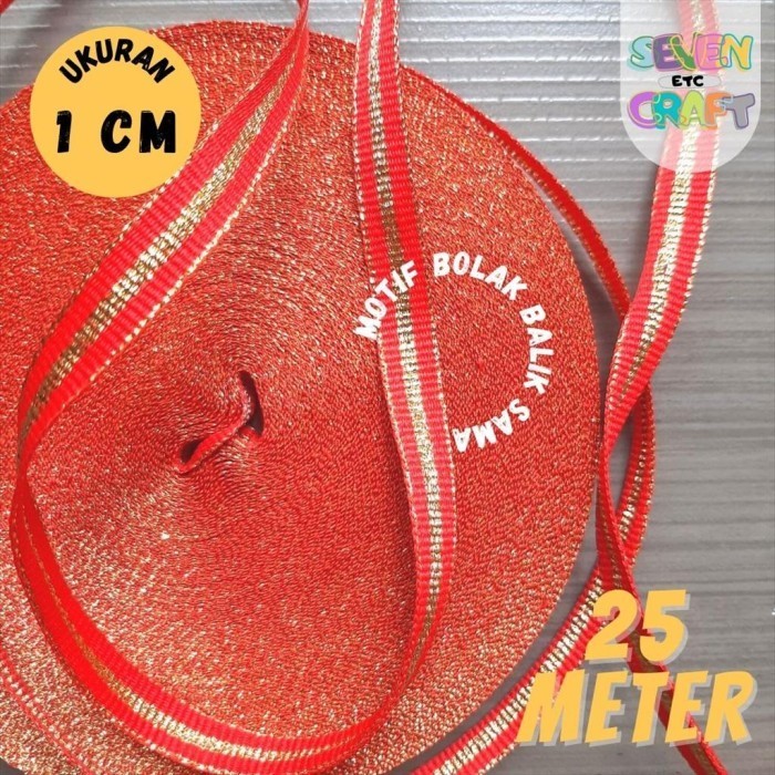 

Pita Bis Polyester Imlek Merah Emas 1 Cm 089