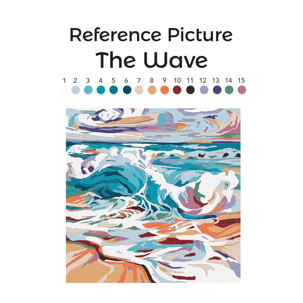 

Terjangkau Paint by Numbers The Wave Edition / Number Alam Ombak Pantai Beach