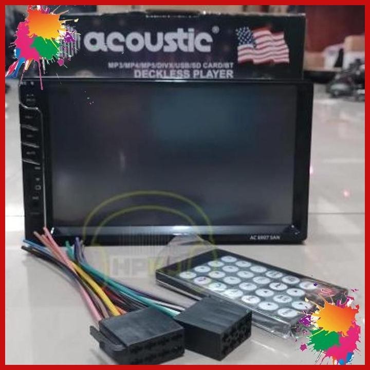 double din deckless player android acoustic ac-6907 7in mp5 mirrorlink (kwj)