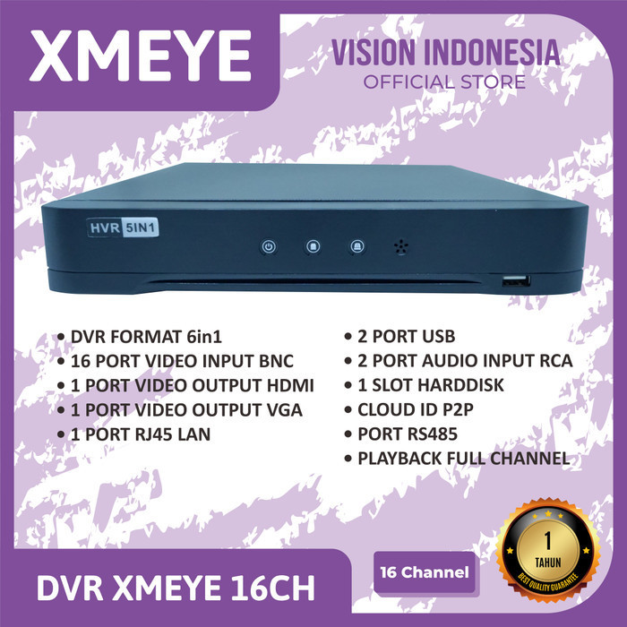 DVR XMEYE 16CH - DVR XMEYE 5MP 16 CHANNEL New Version XMEYE 6in1