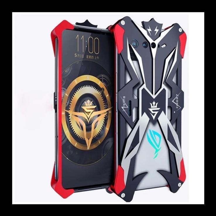 terbaru  asus rog phone 5 / 5s / pro / ultimate zimon bumper case metal armor ready