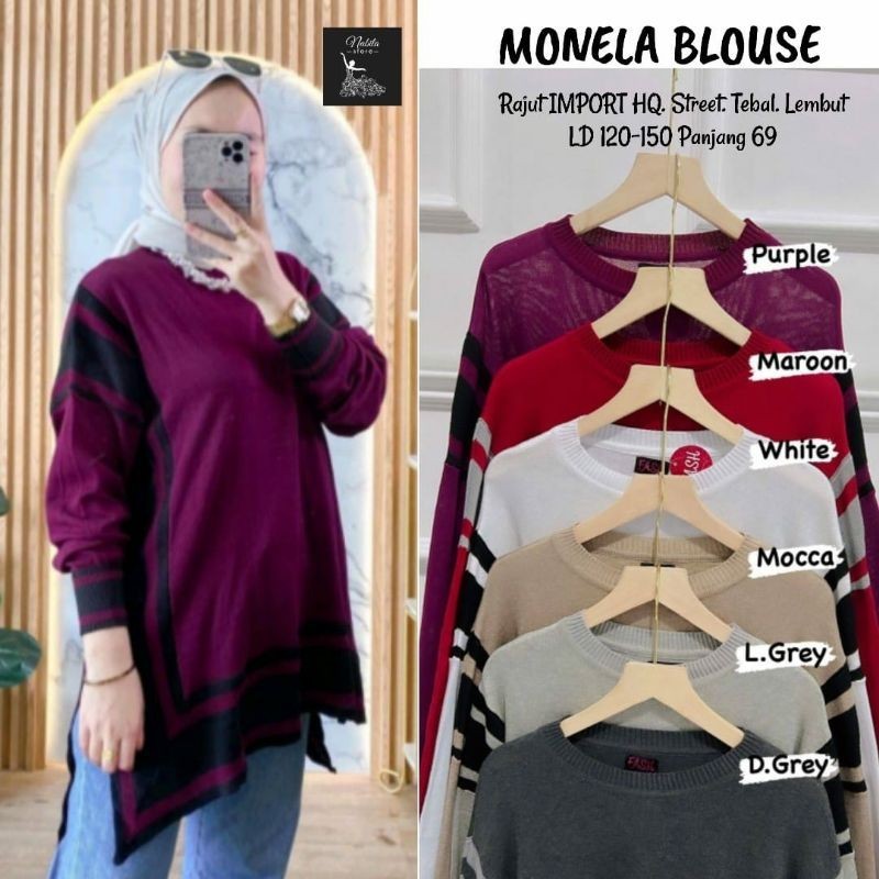 MONELA Rajut Oversize Import | Blouse Rajut | | Rajut Wanita | Rajut Import | | Blouse Oversize |