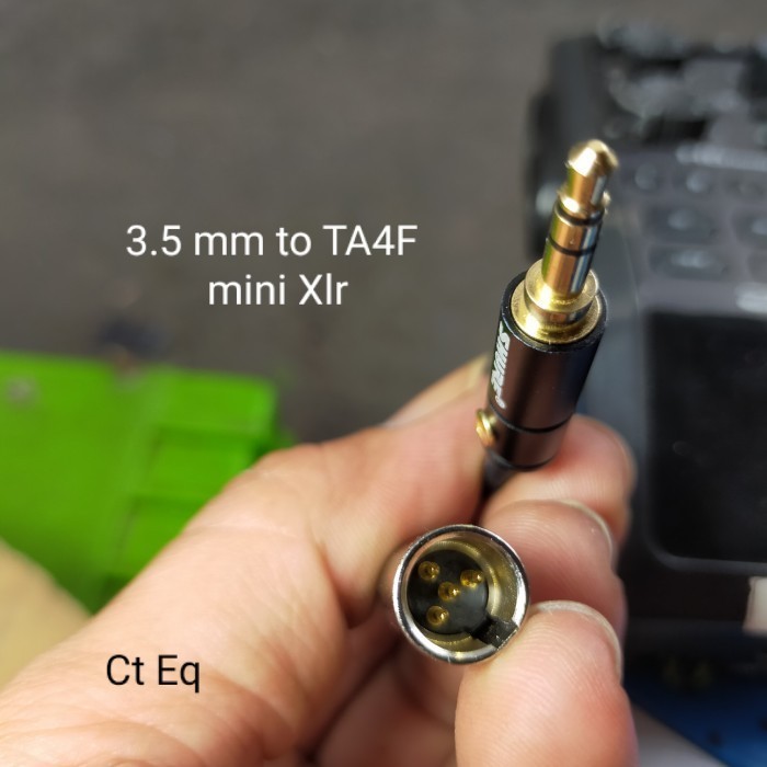 3.5 mm to TA4F male shure Jack 3,5mm to mini Xlr male 4 Pin