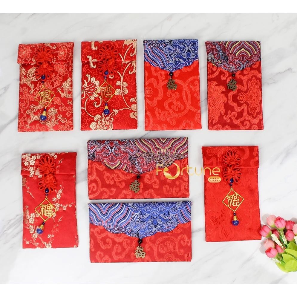 

Tawaran Khusus" Angpao Imlek 2024 Kain Chinese New Year Red Envelope Gantungan Fu Vertikal Horizontal ||