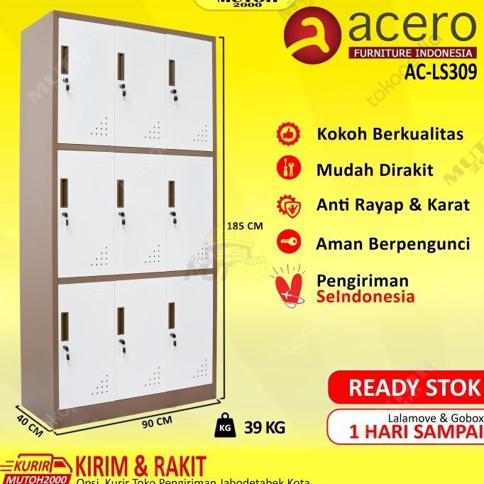 

New Acero Ac-Ls309 Locker Besi 9 Pintu Loker Besi 9 Pintu Terbaik