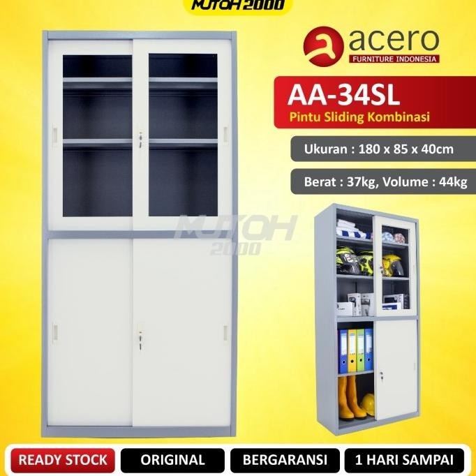 

Terbaik Acero Aa-34Sl Lemari Arsip Besi Pintu Kombinasi Sliding Stok Terbatas