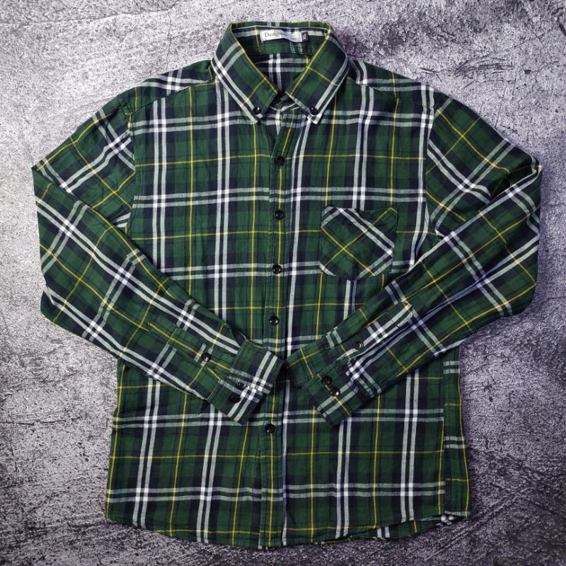 kemeja dangoon preloved flannel hijau