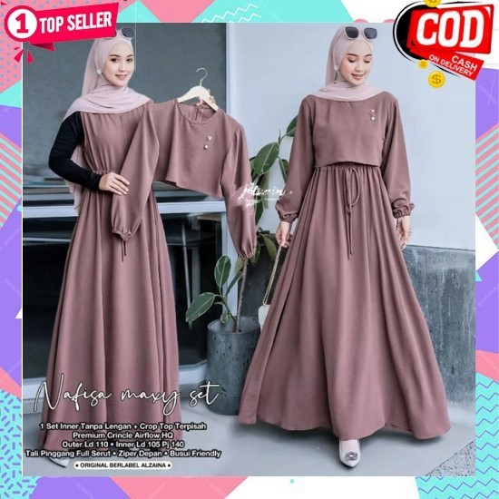 Dreas Branded Kekinian Ghamis Terbaru 2024 Bju Muslimah Pesta Import Dress Mewah Gsmis Dreas Wsnita 