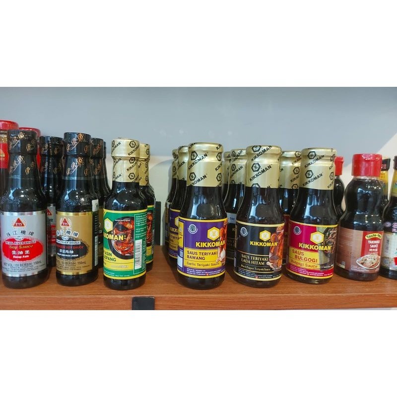 

KIKKOMAN SOY SAUCE 150ML, BULGOGI, LADA HITAM, TERIYAKI BAWANG