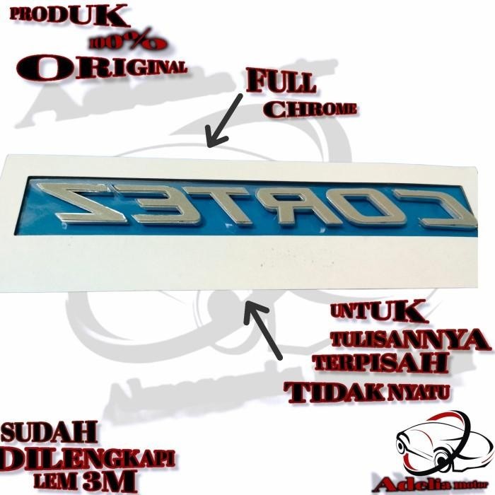 EMBLEM TULISAN"Cortez"BAGIAN BELAKANG BAGASI WULING CORTEZ ORIGINAL Premium Original