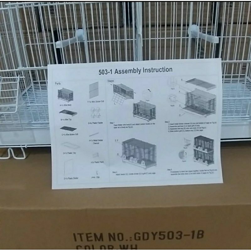 PROMO KANDANG Kandang Burung Sekat 503-1 1 pcs Bird Cage Canaries,Finch,Lovebird
