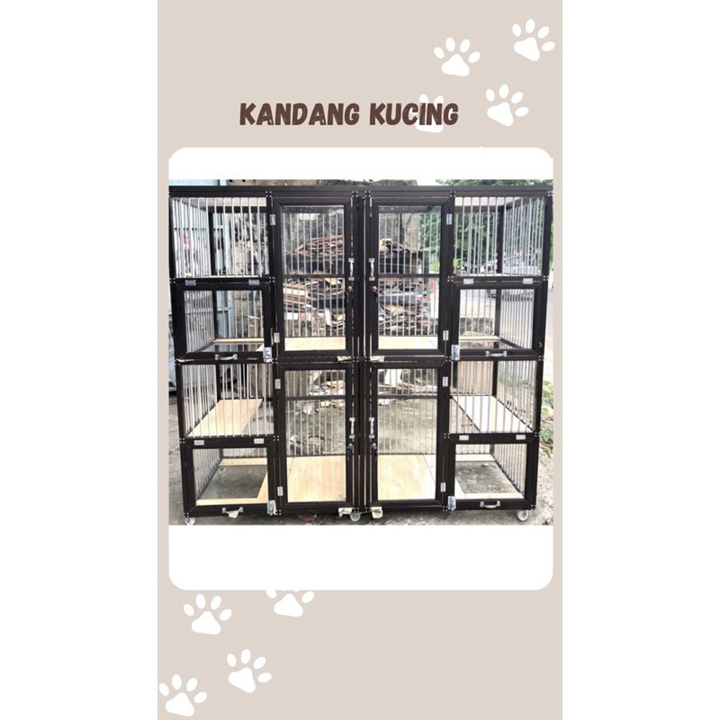 PROMO KANDANG Kandang Kucing 4 kamar Aluminium Mewah Besar