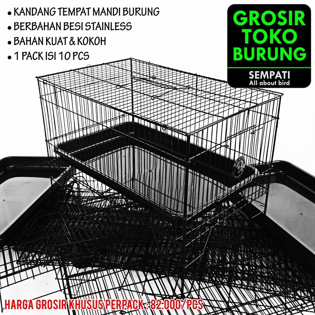 PROMO KANDANG SEMPATI GROSIR BAK KERAMBA TEMPAT WADAH MANDI SANGKAR KANDANG BURUNG BESI STAINLESS