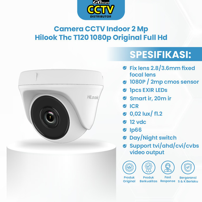 CAMERA INDOOR HILOOK THC-T120-PC 2.8MM THC T120
