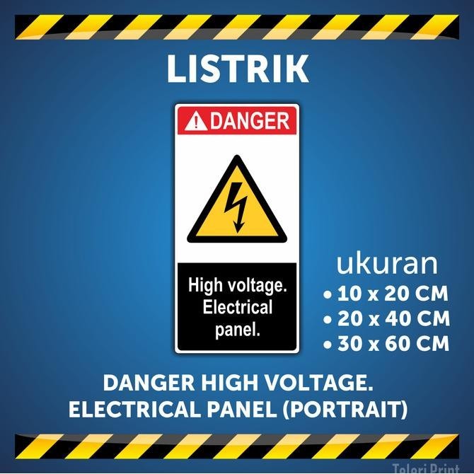 

Stiker DANGER HIGH VOLTAGE. ELECTRICAL PANEL (PORTRAIT)