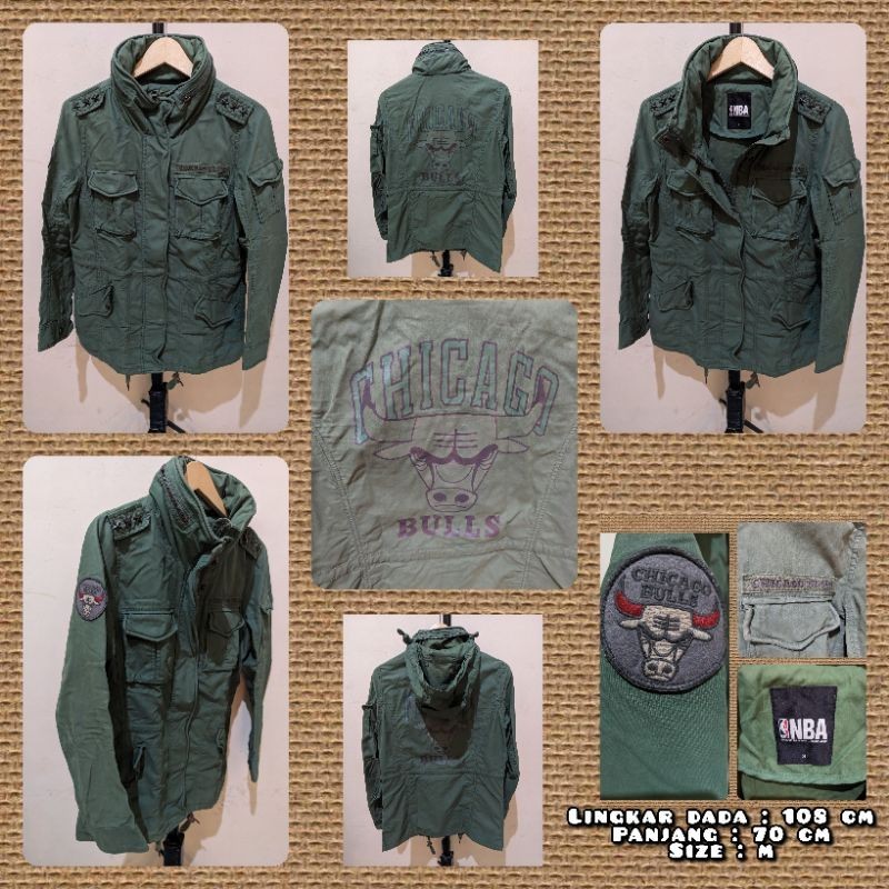 Jaket Parka Military M65 Warna Hijau Army Second Original.