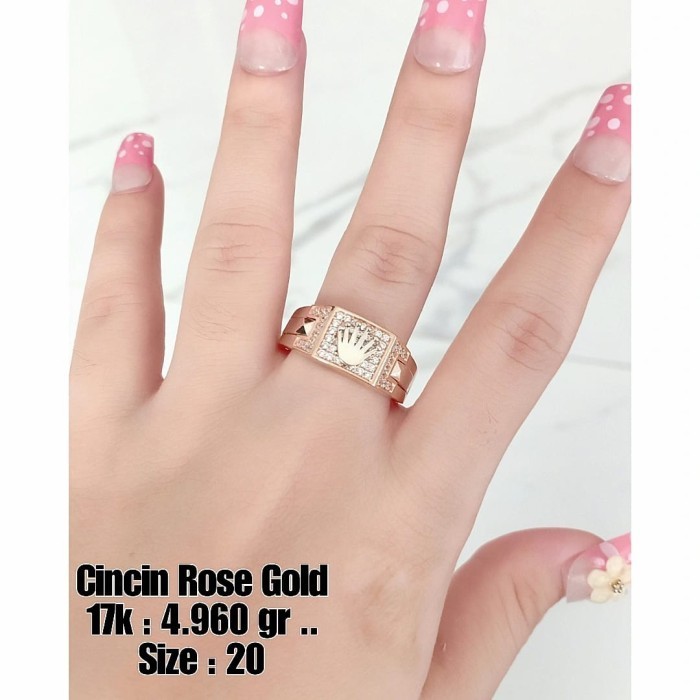 Cincin - Cincin Pria Emas / Mas Rosegold 17K Berat 4.960 Gram No.20