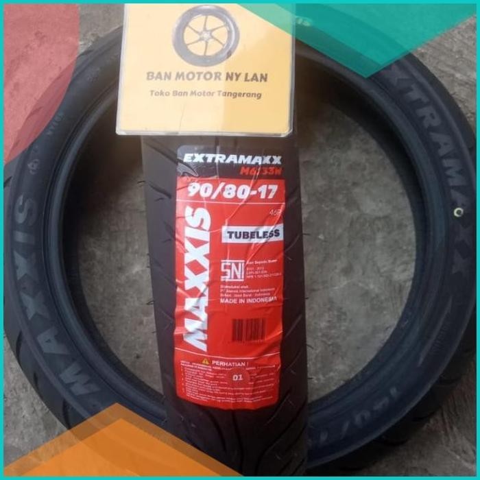 Ban Motor Maxxis Extramaxx M6233W 90/80 Ring 17 Tubeless 16novz3 suku