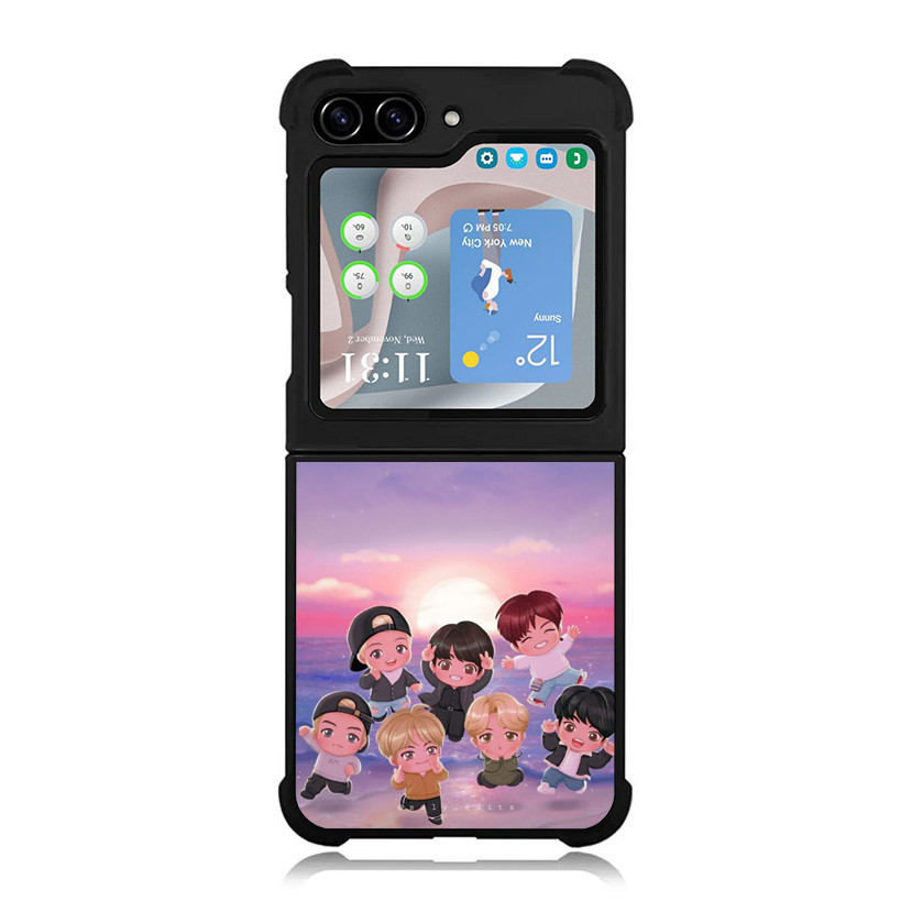 Casing Case Custom Samsung Z Flip 5 4 3 , Z Fold 5 4 3 5G BTS Chibi AE2323 Hardcase A4