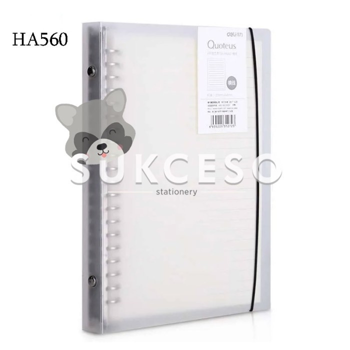 

HARGA DISKON Deli Binder HA560 White / Loose-Leaf Buku Notebook spiral A5 60 lembar