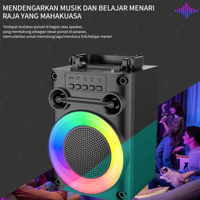 Update Pro BassSpeaker Bluetooth Karaoke Protable Super Bass Advance Polytron Besar Mini Robot Wirel