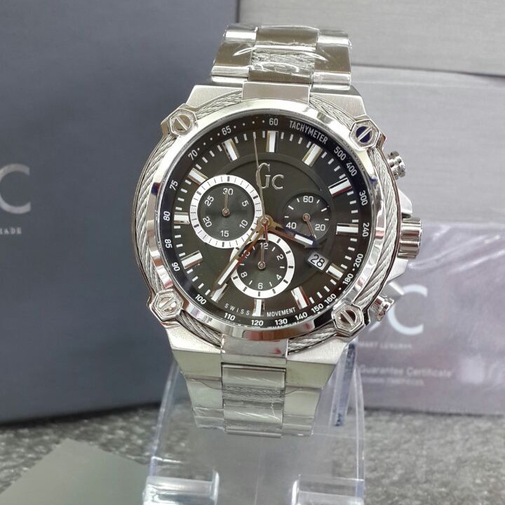 GC Jam Tangan Formal Pria Murah Y24003G2 - All Stainless - Quartz - Original
