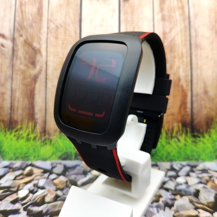 Swatch Digital Jam Tangan Karet Unisex Surb102E Blackisback Original