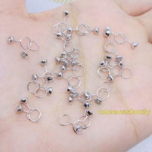 ANTING EMAS PUTIH 375 MODEL TOGE BERAT 1/4 GRAM