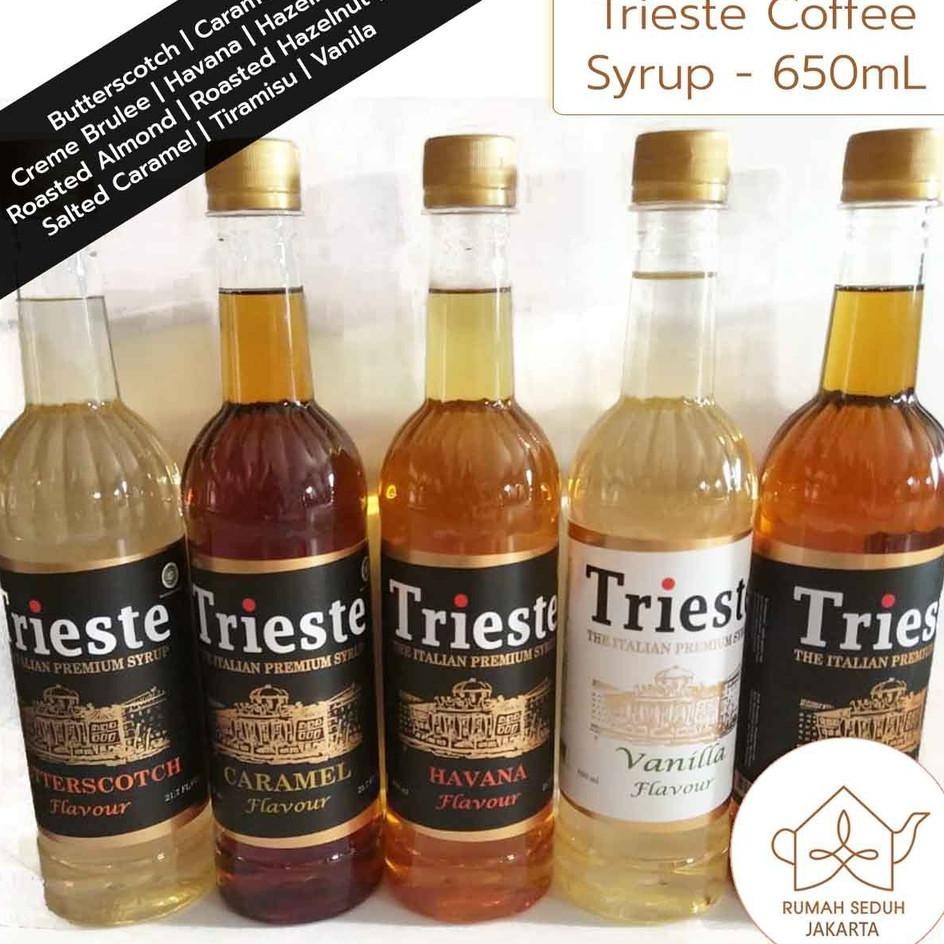 

Trieste Italian Syrup 650 Ml - Coffee Syrup : Caramel, Vanila, Rum, Hazelnut, Irish Cream, Almond