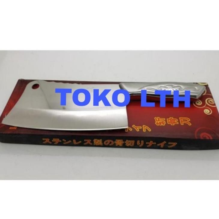 Pisau Golok Daging Stainless Bedog Bedok Gagang Stenlis
