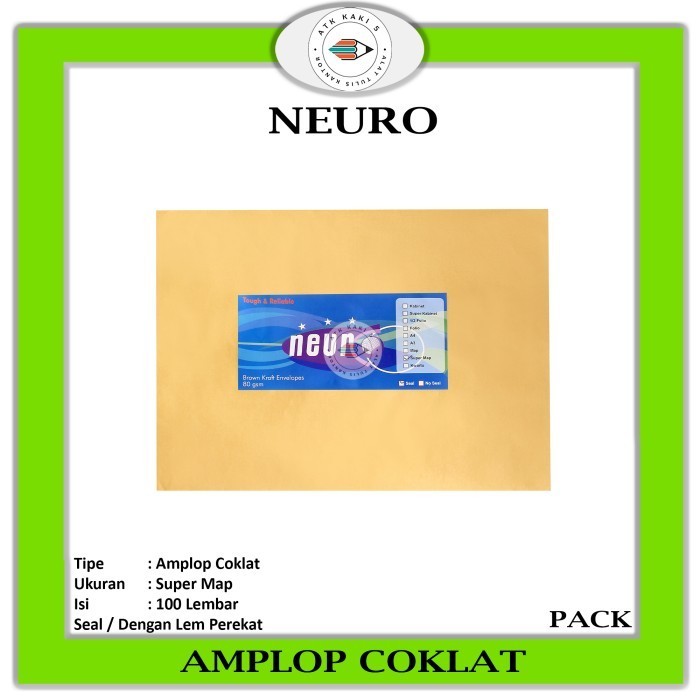 

PROMO KHUSUS GOSEND! Amplop Coklat Uk. Super Map Neuro ( 29 x 39,5 cm ) SEAL