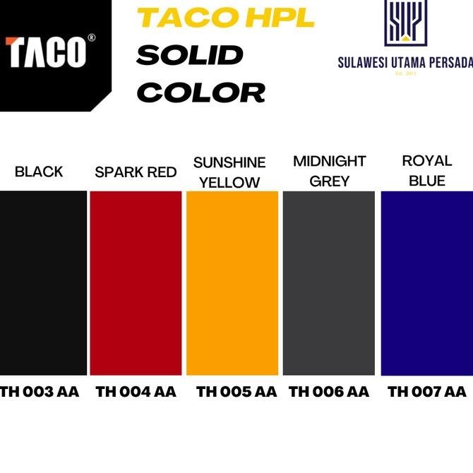 best produk] Taco Hpl / Hpl Taco / Taco Laminates Solid Color AA