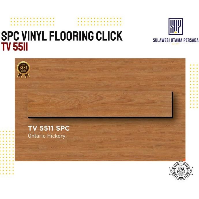 Produk Unggulan] VINYL FLOORING TACO SPC CLICK 5 MM MOTIF KAYU