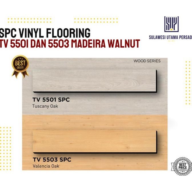 ~~~~~] LANTAI VINYL TACO SPC CLICK 5MM MOTIF KAYU