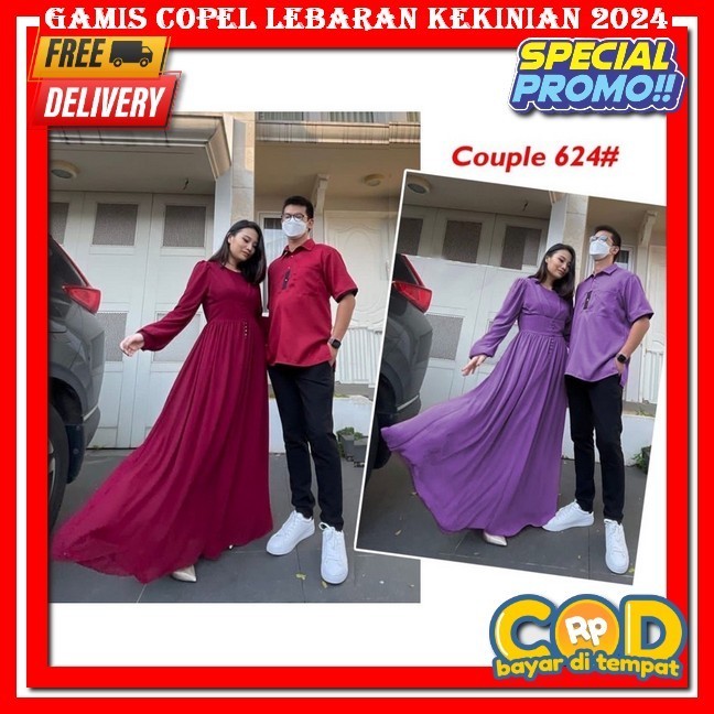 Gamis Lebaran 2024 Terbaru Keluarga Gmis Kembar Cewek Cowok Import Premium Gamid Cupelan Kapelan Sua