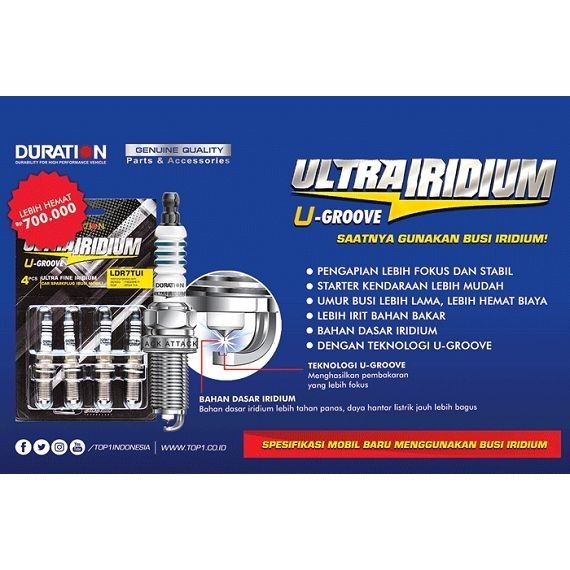 Busi Ultra Iridium Duration Suzuki Escudo Xl7 2003 Terlariss 