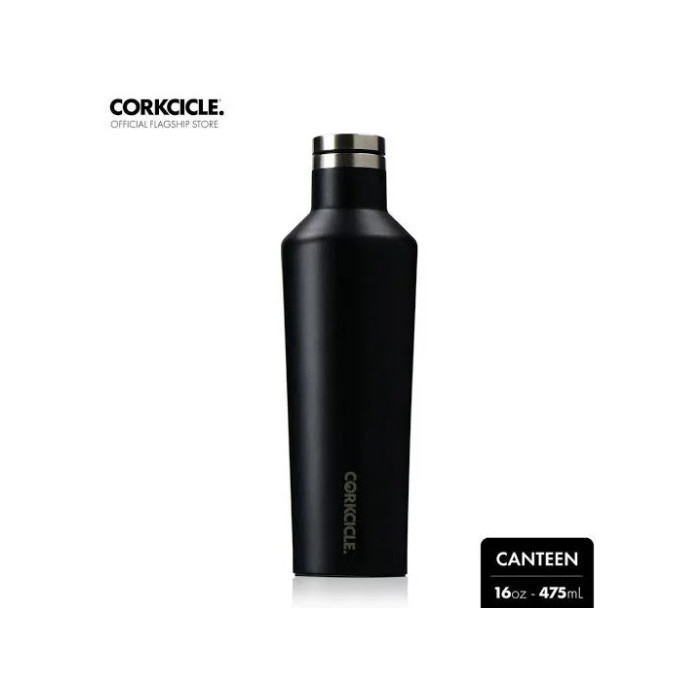 Corkcicle Waterman Black 16 oz Canteen Botol Minum