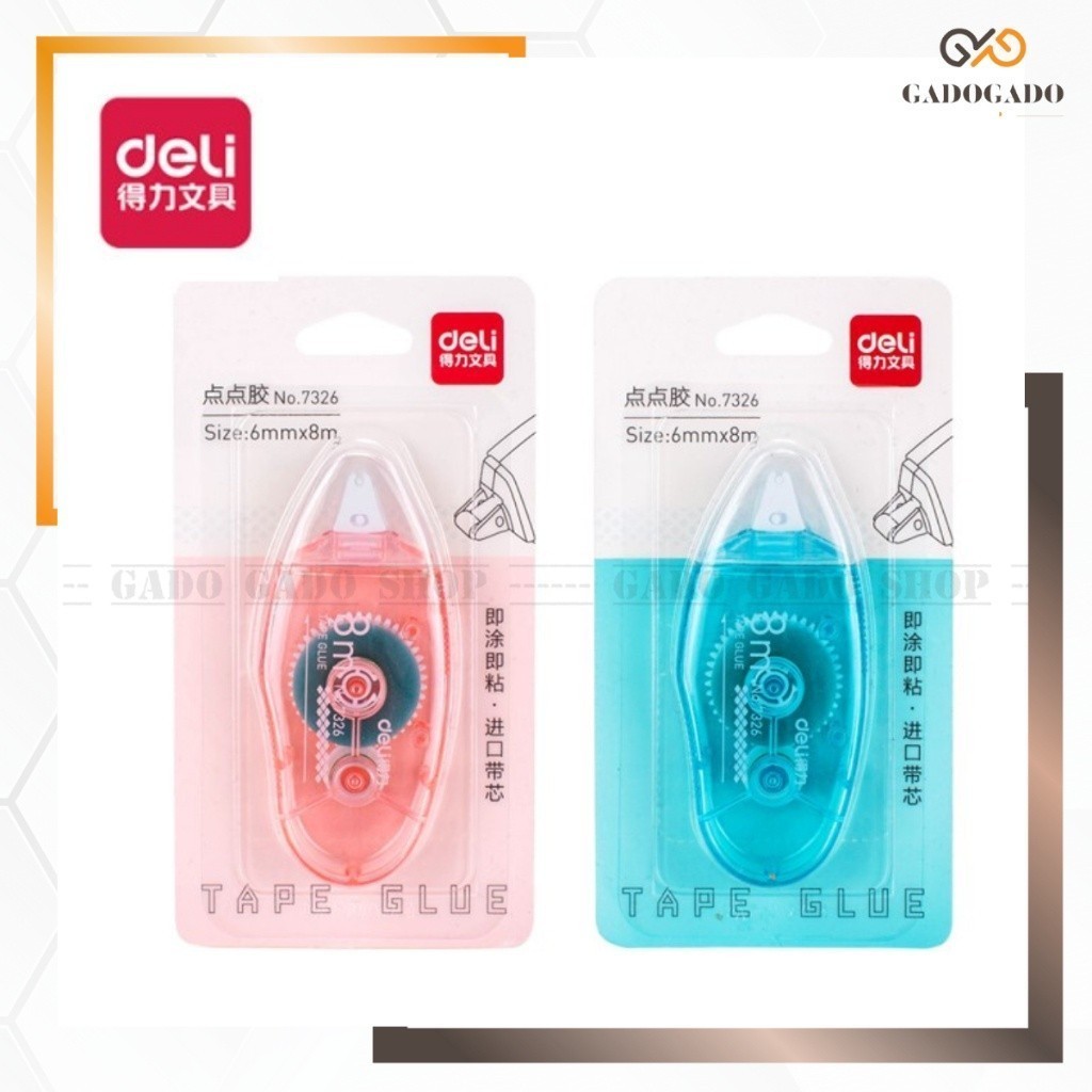 

GGS DELI024 Adhesive Roller/Lem Kering Roll 8m Kuat Warna Lucu 7326 Y1670